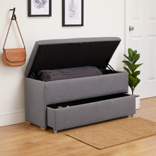 Banqueta Zapatero (46x100x40) Gris Memphis