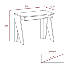 Escritorio África, Miel y Blanco, con Un Cajón