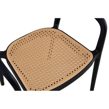 Silla Rio, Negro y beige, Con espaldar abierto y diseño Moderno