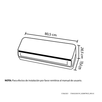 Aire Acondicionado On - Off Baru Haceb 12.000 BTU 110 v