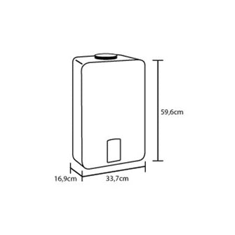 Calentador de agua Haceb de paso a gas natural tiro forzado modulante Coral 12 litros blanco