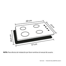 Estufa de empotrar Sésamo Inox 60X43 cm gas natural Haceb