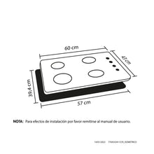 Estufa de empotrar Tandoori Inox 60X43 cm gas natural Haceb