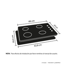 Estufa de empotrar Tandoori Cristal 66X54 cm gas natural Haceb