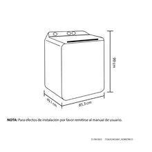 Lavadora Haceb semiautomática 13 kilogramos blanca