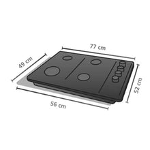 Estufa de empotrar acero Inoxidable 77X52 cm gas natural marca Mabe