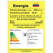Estufa de empotrar cristal negro 58X50 cm gas natural