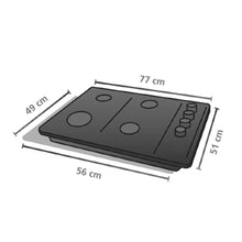 Estufa de empotrar cristal negro 77X51 cm gas natural marca Mabe