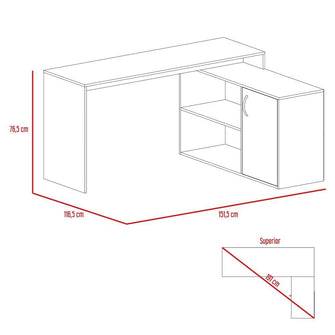 Combo para Oficina Teak, Incluye Escritorio y Silla de Escritorio