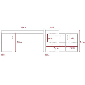 Combo para Sala Apeninos, Incluye Mesa Para Tv y Escritorio