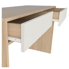 Escritorio Mantis, Beige y Blanco, con Dos Cajones Organizadores