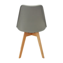 Kit Por 2 Silla Oslo Asiento Acolchado Patas en Madera - Gris