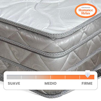 Colchón Romance Relax Dream Lite 140x190 Color Gris Claro y Blanco