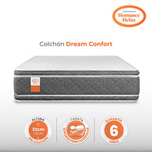 Colchón Romance Relax Dream Confort 140x190 Color Gris y Blanco