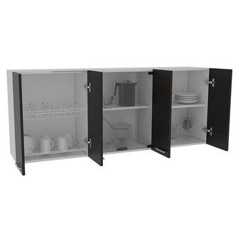 Combo para Cocina Estarlet, Wengue, Incluye Alacena y Mueble Superior de Cocina