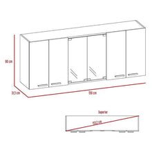 Combo para Cocina Estarlet, Wengue, Incluye Alacena y Mueble Superior de Cocina