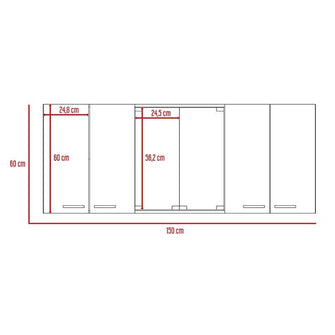 Combo para Cocina Estarlet, Wengue, Incluye Alacena y Mueble Superior de Cocina