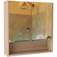 Gabinete de Baño Rawana, Beige, Incluye Espejo y Entrepaños Para Guardar Objetos de Aseo