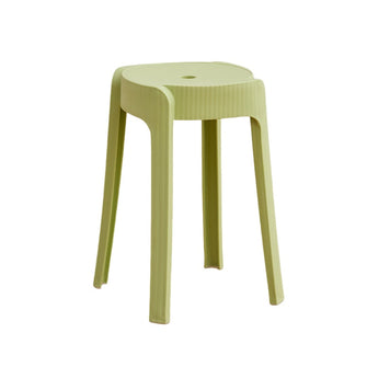 Butaco Apilable Maison, Color Verde Oliva, Diseño Moderno X4