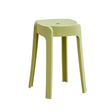 Set de 4 Butacos Apilable Maison, Color Verde Oliva, Diseño Moderno