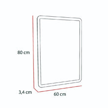 Espejo Rectangular Arezzo, con Diseño en Sandblasting y Luz Led