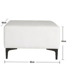 Puff Grande tipo Otoman Cuadrado (43X60X60) Ovejo Blanco