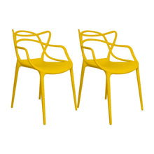 Kit por 2 Silla Solna Para Sala Comedor Jardín - Amarillo