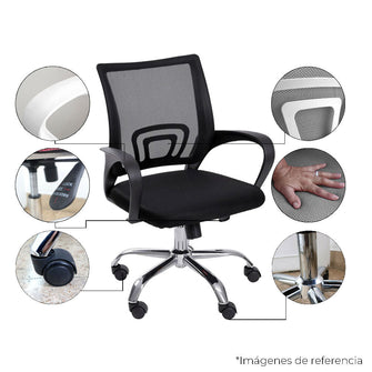 Silla Para Oficina Escritorio - OR-3310 Negra