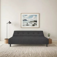 Sofá Cama Mauro Tela, Color Gris Oscuro