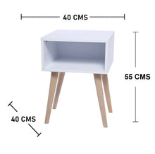 Set X Dos Mesas De Noche Turku 44x40x40cm Blanca
