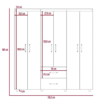 Combo para Habitación Clara Luna, Incluye Closet y Mesa Para Tv