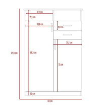 Closet Donat, Miel y Blanco, con Dos Cajones Deslizables y Tres Entrepaños Móviles