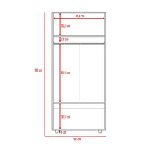 Closet Carlota, Beige y Blanco, con Dos Puertas Abatibles