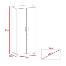 Closet Iker, Wengue, con Variedad de Compartimientos  y Rodachinas Para Su Fácil Desplazamiento
