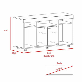 Mesa Para Tv Boreal, Caoba y Wengue, con Espacio Para Televisor de 50 Pulgadas