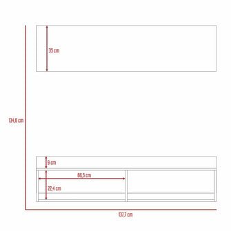 Panel de Tv Dakota, Miel, con Espacio Para Televisor de Hasta 60 Pulgadas