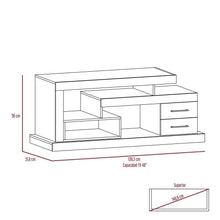 Mesa Para Tv Osaka, Avellana, con Espacio Para Televisor de Hasta 48 Pulgadas