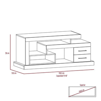 Mesa Para Tv Osaka, Avellana, con Espacio Para Televisor de Hasta 48 Pulgadas