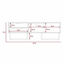 Mesa Para Tv Maryland, Blanco y Castaño, con Espacio Para Televisor de Hasta 70 Pulgadas