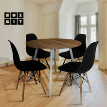 Silla Eames Patas En Madera para comerdor, sala, restaurante - Negra