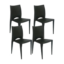 Kit por 4 Silla Zoé Para Sala, Comedor, Jardin -Negro