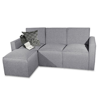 Sala Sistema Living (77x204x75) Gris Menphis