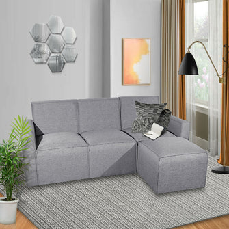 Sala Sistema Living (77x204x75) Gris Menphis