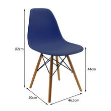 Kit Por 2 Silla DKR Tipo Eames para comedor - Azul oceano