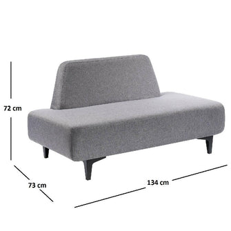 Sofá Nice (72X134X73) Gris - Negro