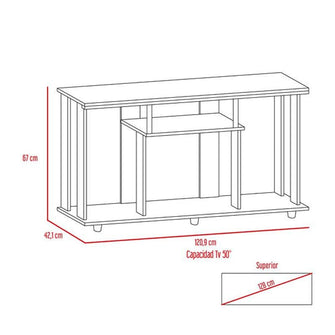 Mesa Para Tv Alpin, Wengue, con Espacio Para Televisor de Hasta 50 Pulgadas