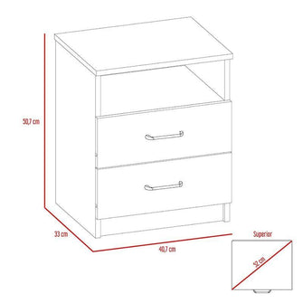 Combo para Habitación Estarlet, Avellana y Wengue, Incluye Mesas de Noche y Organizador