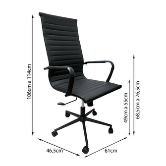 Silla Oficina Esterilla Alta - Negro Negro