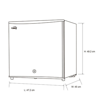 Minibar Kalley Frost Una Puerta 43 Litros K-Mb43G, Color Gris