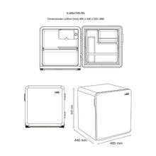 Minibar Kalley Frost Una Puerta 47 Litros K-Mb47Rn, Negro